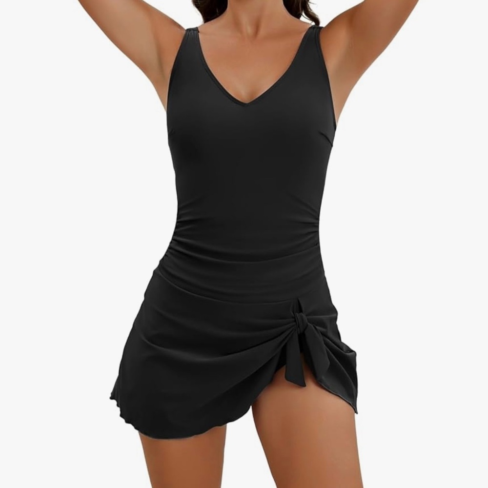 NWT One Piece Tummy Control Swim Dress